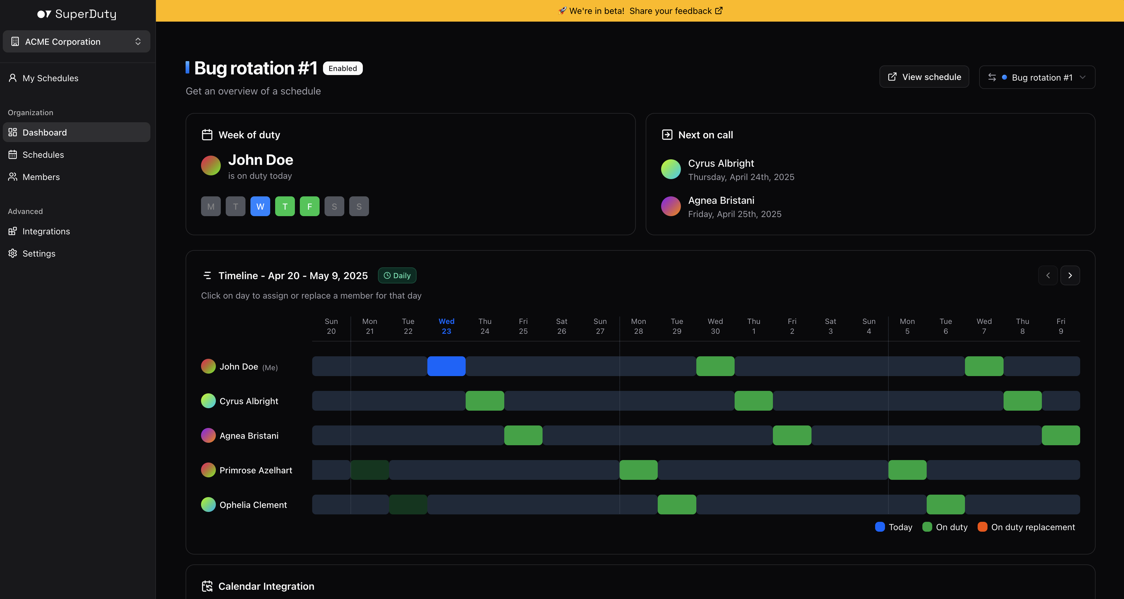 app screen